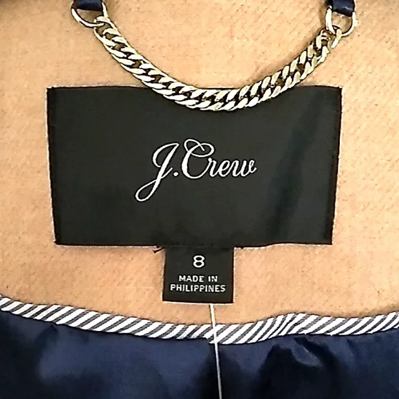 NWT - J. Crew Wool Pea Coat -  Size 8 - Picture 8 of 12